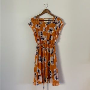 📦 MODCLOTH  Orange/Blue floral dress